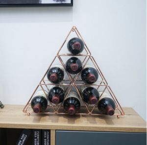 Wine Rack Wine Whiskey Display Shelf Metal 6 Bottle Mount Kitchen Wine Bottle Holder Stand Organizer