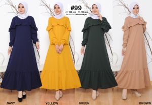 Gamis Wanita Terbaru /Gamis Wanita Polos Simple Ada Tali Samping/ HIGH QUALITY