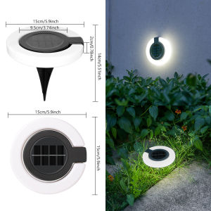 ECILY Solar Outdoor Light Buried Light Outdoor Waterproof Outdoor Balcony Garden Atmosphere Light LED Light Decorative Staircase Stairway Nightlight Lawn Porch Walkway Decorative Warm Light