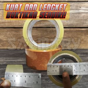 LAKBAN BENING / COKLAT 90 YARD TEBAL LAKBAN COKELAT HARGA ECONOMIS 90MM X 45MM KUAT TIDAK MUDAH PUTUS