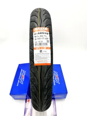 (100% ORIGINAL) MAXXIS DIAMOND MA-3D TUBELESS 80/90X17 MAXXIS TYRE MAXXIS TAYAR 44P (TAHUN 2022)