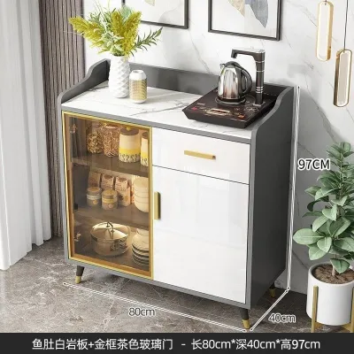 Kitchen Cabinet Home Sideboard Cabinet Kitchen Storage Cabinet Oven Rack Floor Dustproof Kitchen Rack AY