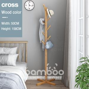 Bamboo Coat Hanger Wood/White/Brown Coat Hanger Standing Rack Bag Rack Coat Hanger Stand Coat Rack