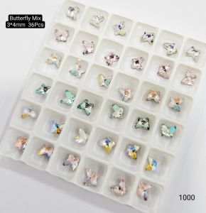 Butterfly Super Flash Nail Deco Nail Accessories Diamond DIY Accessories 大蝴蝶 小蝴蝶品质超闪透尖底钻异形美甲钻 skycitynails (ready stock)