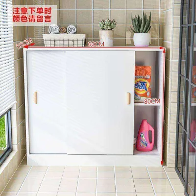 Sliding Door Cupboard Movable Door Balcony Household Window Or Sliding Door Low Storage Food Side Cabinet Customized