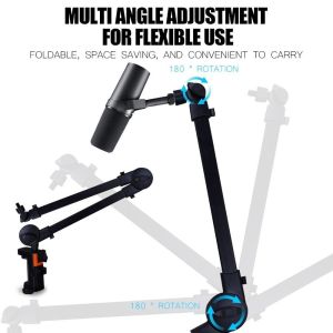 MODERNLUX Sturdy Microphone Boom Arm Universal Adjustable Arm Mic Desk Mount Professional 360° Rotation Desktop Stand Podcasting