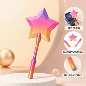 The joy of home Tap To Pay Card Holder Wallet Magic Wand Shape Portable Magnetic RFID Blocking Slim Pocket