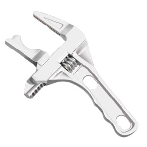 CINDYKHBKJ Large Opening Adjustable Wrench Short Handle Adjustable Plumbing Wrench Tubing Hand Tool High Hardness Bathroom Pipe Spanner Kitchen Bathroom
