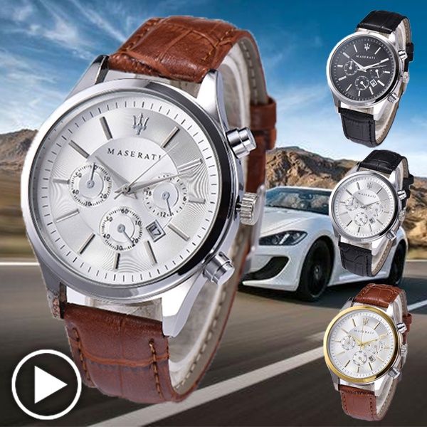 New 8 Colors Maserati MC Watch Full Automatic Quartz Watches Casual Men s Watch Calendar Watch for Men Luxury Watch Wristwatch for Male Best Gifts Lazada PH