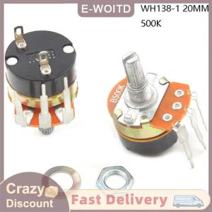 【CHANGXIANG3】 1pc WH138-1 Adjustable Resistance Speed Regulator with Switch Potentiometer B500K