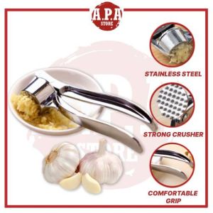 APA Garlic Chopper Easy Press Stainless Steel Garlic Crusher Press Squeeze Manual Pengisar Bawang Putih Kitchen Tools