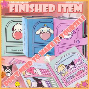 ไม่จำเป็นต้องทำผลิตภัณฑ์สำเร็จรูป Melody และ Kuromi Quiet Book ตุ๊กตากระดาษสาวน่ารักของเล่นเพื่อการศึกษา Sanrio Busy Book แกล้งเล่นของเล่นบ้านสำหรับเด็กเล่นสัญลักษณ์ของเล่น