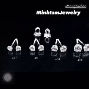 Tiny stud earrings | bông tai cuộn vặn | Silver | MinhtamJewelry