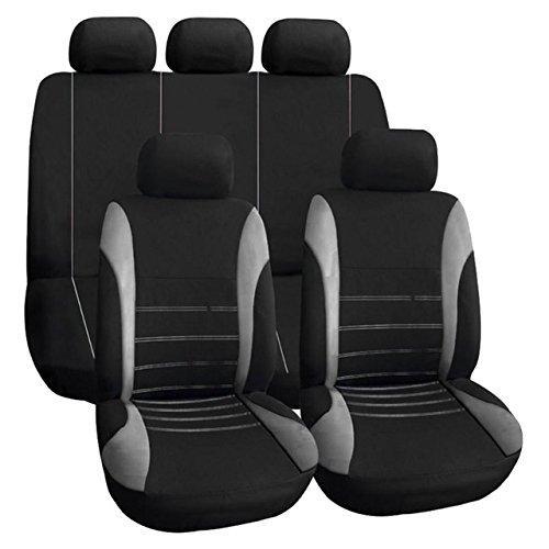 9Pcs Set Car Seat Cover Auto Interior Accessories Universal Styling Car Cover Grey