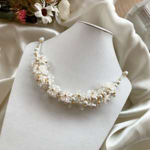 KALUNG HIJAB AKSESORIS LANTANA | CRYSTAL BEADS NECKLACE | KALUNG KRISTAL MANIK MANIK | NECKLACE PREMIUM CHOKER