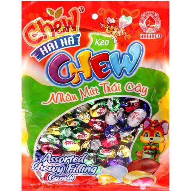 Kẹo Chew nhân mứt trái cây Hải Hà 350g, kẹo mềm nhân trái cây, kẹo Hải ...