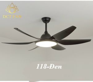 (Lõi Đồng)Quạt trần đèn trang trí 6 cánh sải cánh dài siêu mát lắp phòng khách-phòng ngủ rộng.Động cơ DC 6 tốc độ gió-tích hợp điều khiển