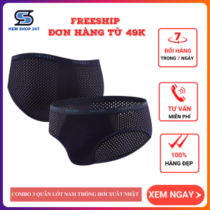 Combo 3 Quần lót nam quần sịp chéo thông hơi thun lạnh cao cấp