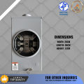 HEAVY DUTY  Electric Rectangular Meter Base / Socket ST2 (5 JAWS) (2" HUB) by JFI. 