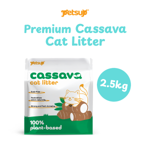 Petsup Cassava Cat Litter 2.5kg Premium Strong Clumping Dust Free 100% Plant Based Odor Control and Easy Scooping for a Cleaner and Fresher Cat Litter Box Routine