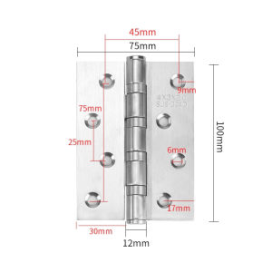 Heavy Duty Stainless Steel Ball Bearing Door Hinges 3x3/3.5x3.5/4x4 Pair for Cabinet/Gate/CR Door Premium Hardware