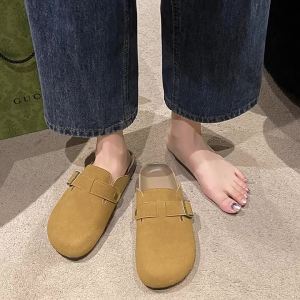 [Free Shipping] WomenS New Spring-Summer Thick-Soled Closed-Toe Slip-On Mules