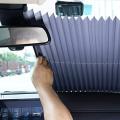 Telescopic Sunshield Kaca Mobil Anti Silau Panjang 65cm Sun Shield Tirai Kaca Depan Pelindung Panas. 