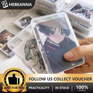 hebeanna กล่องเก็บของพลาสติกใสกล่องเก็บการ์ดขนาดเล็กกล่องจัดระเบียบโต๊ะกล่องเครื่องเขียน