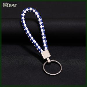 Fitow Handmade Leather Rope Keychain Car Key Chain Bag Pendant Accessories