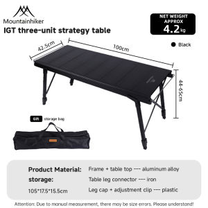MOUNTAINHIKER Foldable IGT Table Outdoor Camping Picnic Fishing Portable Desk
