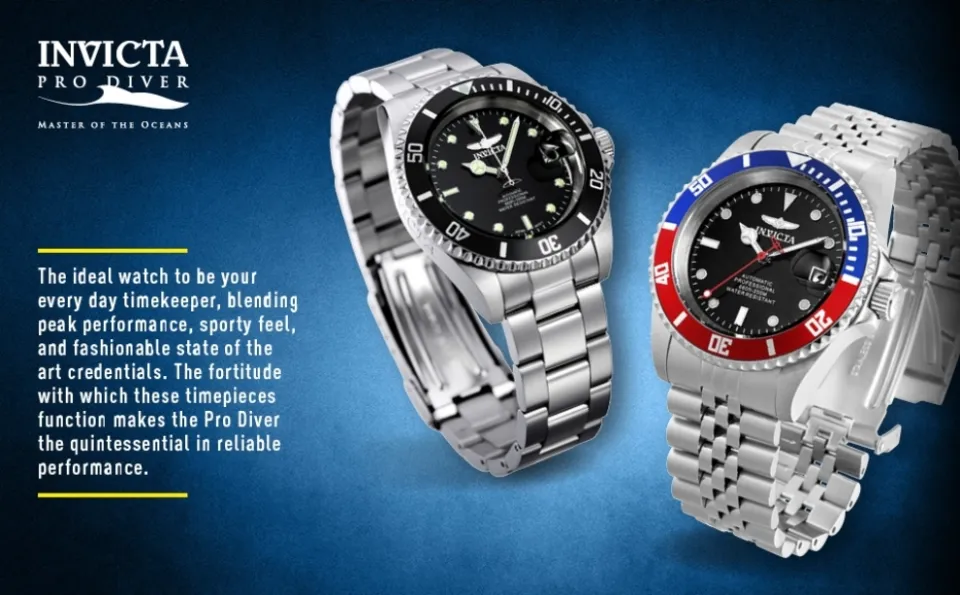 INVICTA Men PRO DIVER 22823 Coke Bezel Stainless Steel Blue Dial