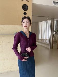 Miyake High-End Pleated Shirt Japanese Style Casual Versatile Shirt Jacket #1686