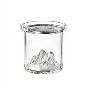 FOUNDTWO Cổ điển Lọ đốt trầm bằng thủy tinh Đĩa đựng nhang bằng kim loại với bộ thu gom tro bằng kính Giá đỡ nhang Dễ dàng làm sạch Trong suốt Lư hương Phòng trà