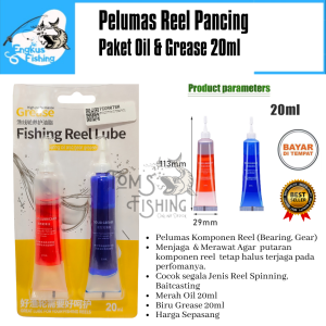 Sepaket 2pcs Pelumas Reel Pancing Oil & Grease 20ml High Perfomance Murah - Engkus Fishing