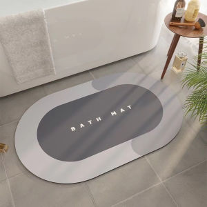 [ลาย BATH MAT] พรมเช็ดเท้านวัตกรรมญี่ปุ่น ซับน้ำดี แห้งไว หนาถึง 3.5มม. พรมไดอะตอมไมต์ นุ่มเท้า พรมมินิมอล ของแท้100%