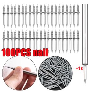 100Pcs Double Head Nails Seamless Cement Nails Skirting Line Seamless Nail for Seamless Wood Paneling Tools