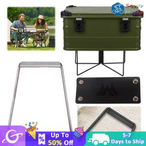 【New Arrival】 Aluminum Alloy Box Stand Carbon Steel Iron Storage Box Bracket Outdoor Storage Boxes Shelves for Outdoor Picnic Fishing