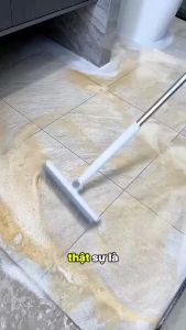 Chổi Chà Sàn Nhà Tắm 2 Trong 1 Chổi Cọ Sàn Kiêm Gạt Nước Đầu Chổi Chữ V Xoay 180 Độ Zline