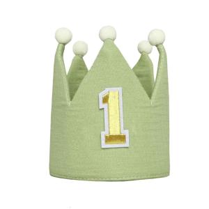 1 tuổi tiệc sinh nhật vương miện Mũ mềm mại & da thân thiện với bông vương miện mũ có thể điều chỉnh bé vương miện mũ cho bé trai & bé gái
