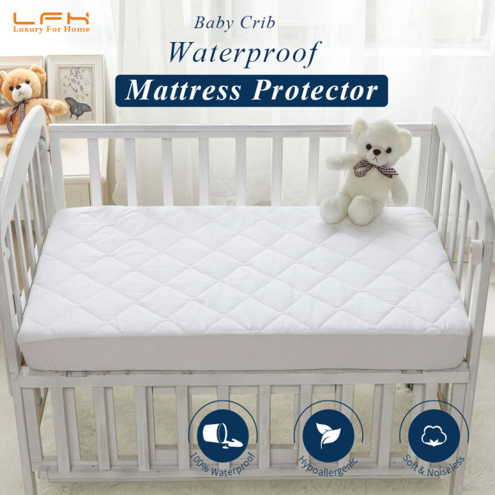 Baby Waterproof Bed Sheet Mattress Pads For Baby Cribs ผ้าคลุม