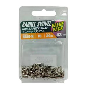 SEAHAWK BARREL SWIVEL WITH SAFETY SNAP 5610-N (VALUE PACK)