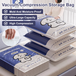【Space-Saving/Extra Thick/Reusable】Vacuum Compression Storage Bags For Clothes Bedding / Wardrobe Organizer / Travel Storage / Home Organization