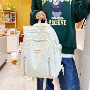 IELGY Branded beautiful womens backpacks Korean version of large-capacity student backpack for commuting and travel