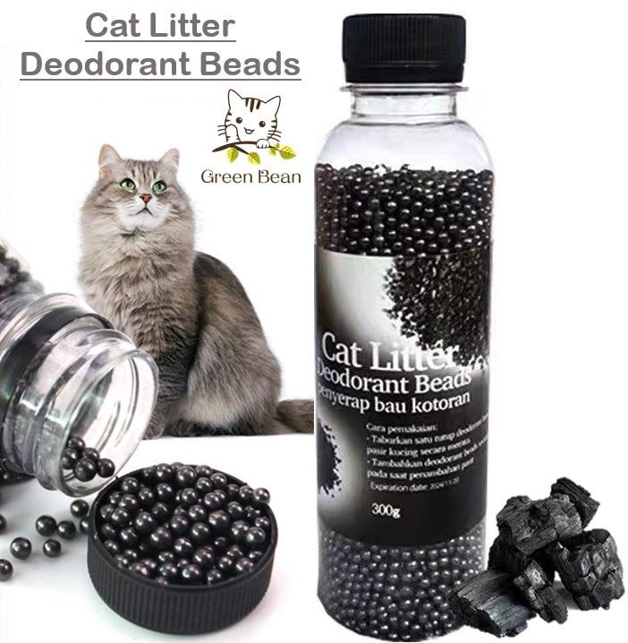 SG SELLER] Cat Litter Deodorizer Deodorant Beads 300g Charcoal