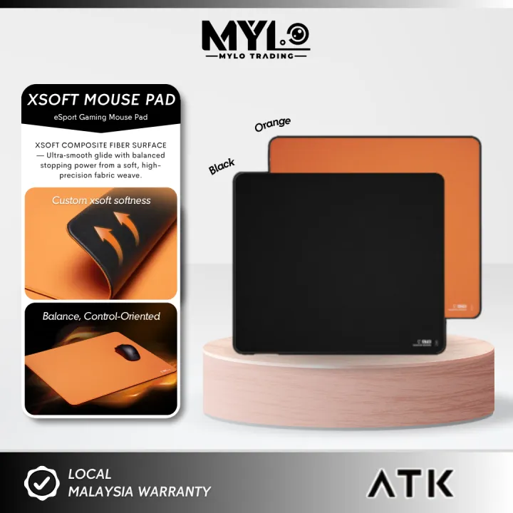 ATK Sky Xsoft Esport Gaming Mouse Pad – XSoft Composite Fiber Surface, Recessed Edge, Korean & Poron PU Base