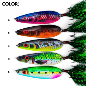 Metal Fishing Baits 3D Eyes Printing Simulated Baits Sea Fishing Artificial Baits Long Ranges Casting Fishing Accessory