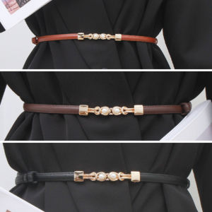 Gratis Ongkir - Ikat Pinggang Kulit Kecil Casual Aksesoris Pakaian Wanita / Ikat Pinggang Casual