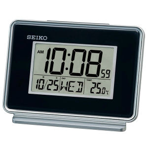 100% ORIGINAL SEIKO Brown Digital LCD Dual Alarm Clock QHL068 (QHL068B QHL068K QHL068W) [Jam Loceng]