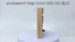Busy Board with LED Light Switches Montessori Toys for 1 2 3 Years Old Toddlers Wooden Toy Sensory Activity Board Travel Toys for 1+ Year Old Boy & Girl Birthday Gift