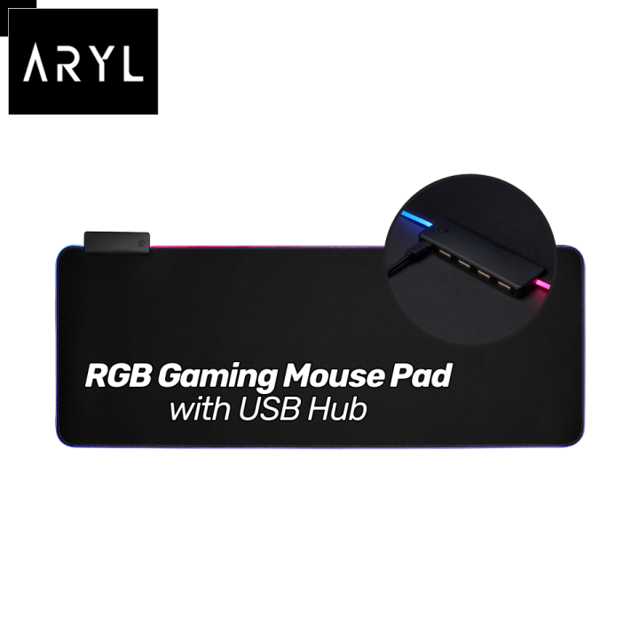 the Aryl™ RGB Gaming Mouse Pad with USB Hub Lazada